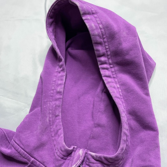 JoyLab Cropped Hoodie Womens Small Purple 1/4 Zip Thombhole Raglan Sleeve Sports - Picture 7 of 16